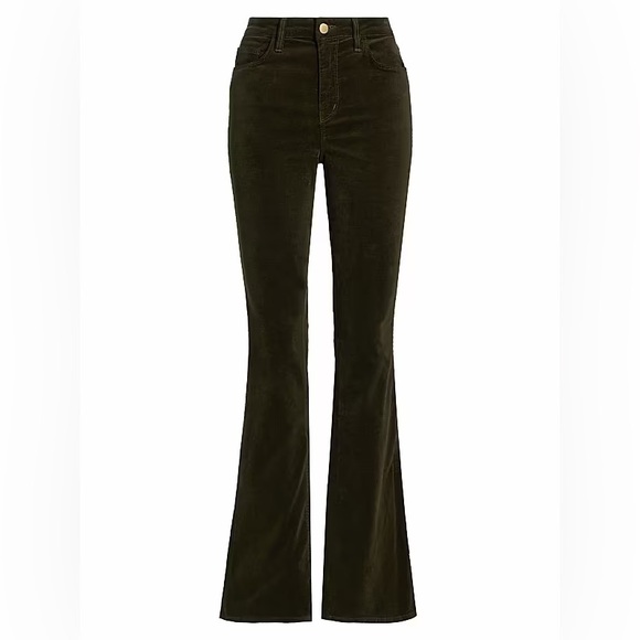 L´AGENCE High Rise Velvet Flare Pants - Size 29 - Grey...